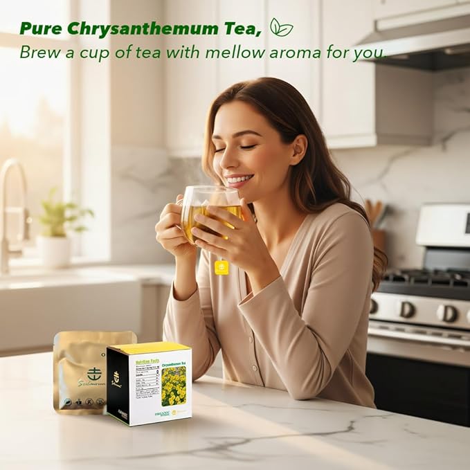 Soilmount - Chrysanthemum Tea - |Ju Hua|菊花|18 Bags per Box, Naturally Fragrant, Perfect for Daily Enjoyment