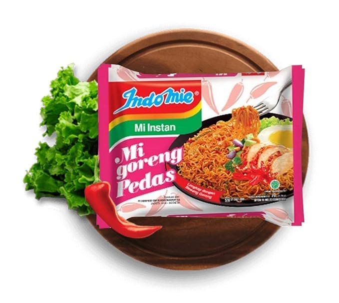 Indomie Foods Mi Goreng Instant Noodles, Halal Certified, Hot & Spicy Flavor, 10 Count (Pack of 1)