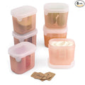 haakaa Mini Meal Silicone Storage Containers,3 oz Silicone Baby Food Containers with Airtight Lids,Reusable Baby Food Jars for Purees, Fruits & Snacks-Microwave & Dishwasher Safe,6 Pack,Blush