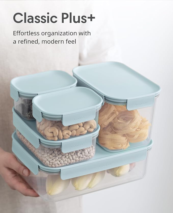 LocknLock Classic-Plus Plastic Food Storage Container | Airtight Plastic Food Storage Containers with Lids | BPA Free Stackable Food Storage for Meal Prep, Leakproof, Freezer & Dishwasher Safe, 3.8L