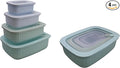 Set of 4 BPA Free Food Storage Containers with Vented Lids Assorted Sizes, Microwave & Freezer Safe, Leftovers, Meal Prep, Fridge Organization Dry Grains Storage (Multi)