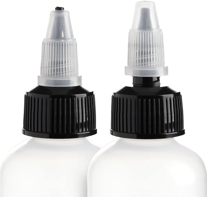 Juvale Round Squeeze Bottles - Precision Sauce Containers - Oil Dispenser & Salad Dressing Container - Craft Mixing Bottles - 2 Fl Oz, Pack of 24
