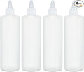 BRIGHTFROM Condiment Squeeze Bottles, 16 OZ Empty Squirt Bottle with Twist Top Cap, Leak Proof - Great for Ketchup, Mustard, Syrup, Sauces, Dressing, Oil, Arts and Crafts, BPA FREE Plastic - 4 PACK