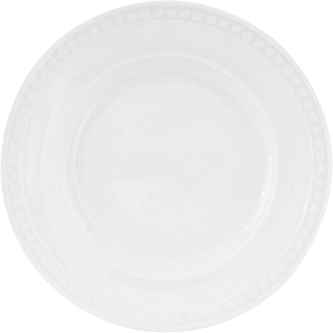 Everyday White Beaded Set of 4 Salad Plates
