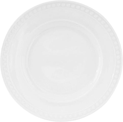 Everyday White Beaded Set of 4 Salad Plates