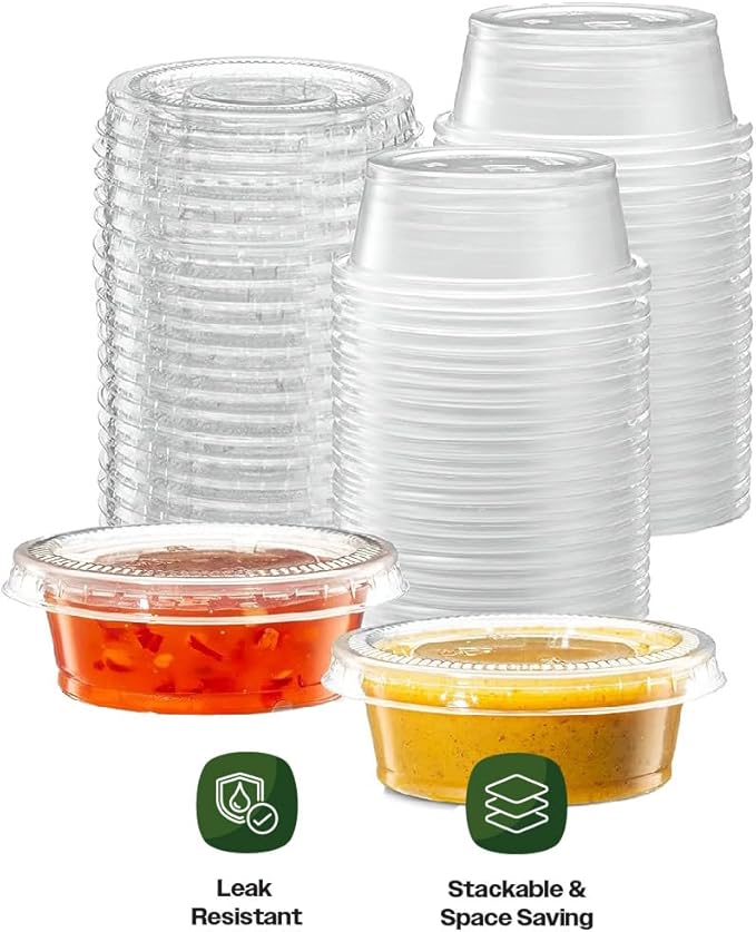 CIAO! 1.5OZ PP Clear Portion Cup, Lids Sold Separately (Case of 2,500)