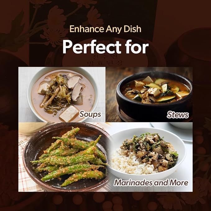 HELLO KFOOD JEONSUYEON Korean Fermented Soybean Paste Doenjang 한국산 된장 350g (12.3 oz) - Made with 100% Korean Ingredients