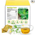 Soilmount - Chinese Mugwort Tea - |Artemisia Argyi|Ai Ye|艾葉|艾蒿| - Pure Herbal Tea - Natural, Organic, Non-GMO, Clean Ingredients, Caffeine Free (18 Tea Bags, Box 1)