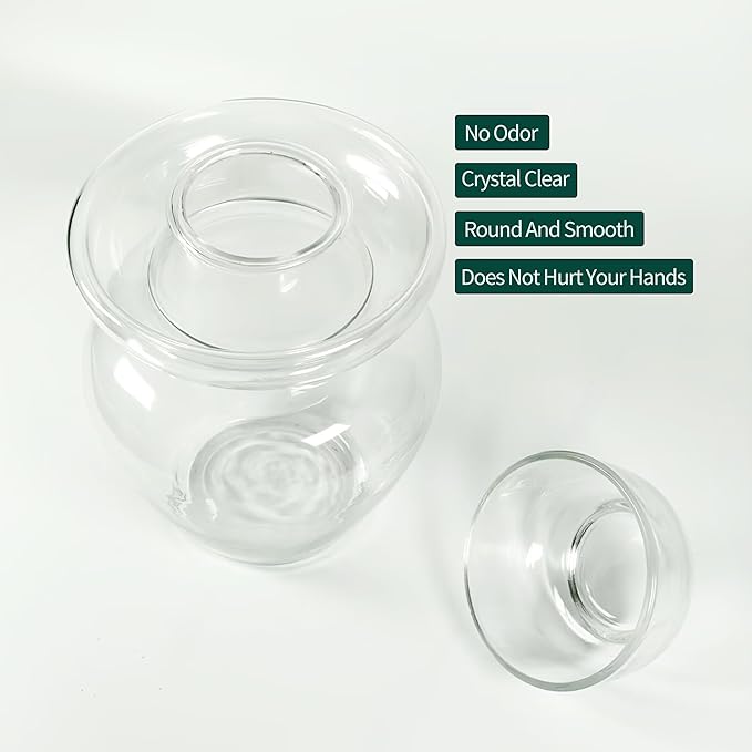 Glass Fermenter, Kimchi Jar Pickle Jar, for making kimchi, fruit sauce and wine making P-J-1 (A)