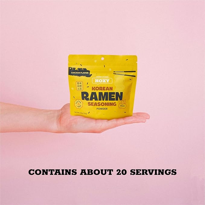 HOXY Journey of Korea "Korean Ramen Seasoning" | Gluten Free, Vegan | Finest Ramen Seasoning Powder | 5.3oz (CHICKEN, Pack of 3)