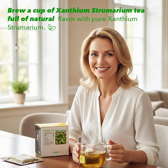 Soilmount - Cocklebur Tea - |Xanthium Strumarium|苍耳|Canger| - Pure Herbal Tea - Natural, Organic, Non-GMO, Clean Ingredients, Caffeine Free (18 Tea Bags, Box 1)