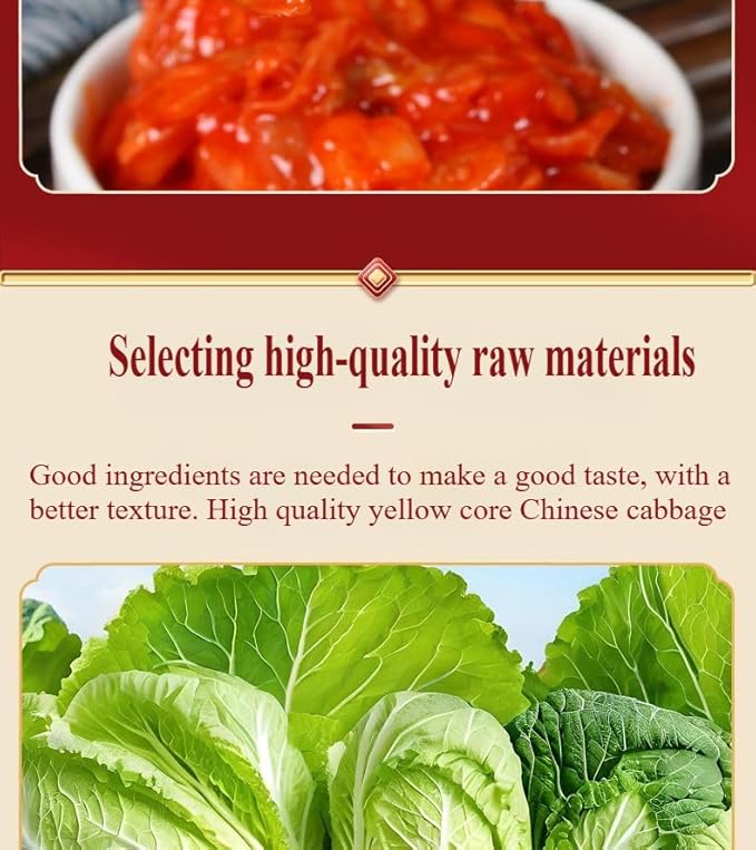 Spicy and crispy dried radish, Korean sweet and spicy kimchi, mixed pickled vegetables, side dishes, chili sauce, Laba garlic, seasoning, Chinese specialty, condiment (Kimchi 200g,1 can)