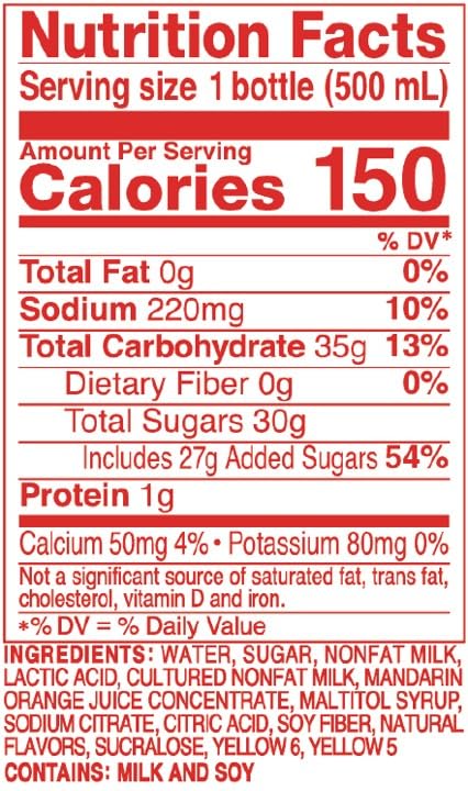 CALPICO Mandarin Orange – Smooth, Creamy & Refreshing Non-Carbonated Beverage, Sweet and Tangy, Japanese Lactic Acid Drink, 16.9 Fl oz (Pack of 6)