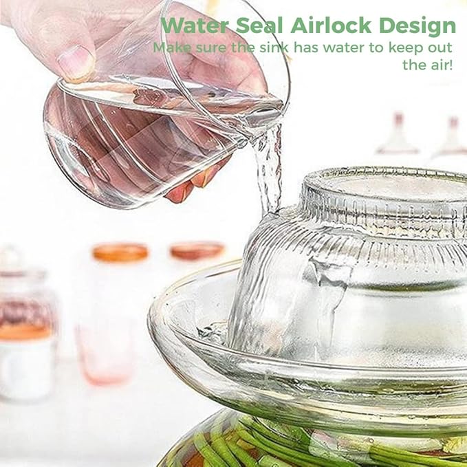 1.5L/2.5L/4.5L Glass Fermenting Jar, Large Capacity Sealed Pickle Jar, (B 2.5L/88oz)