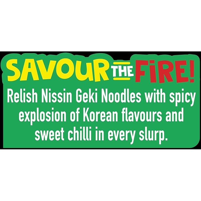Nissin Geki - Hot & Spicy Korean Veg Instant Noodles, 80g (pack of 3)