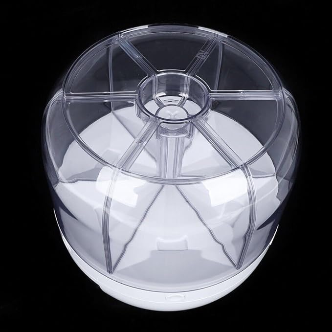 13Lbs Medium Grain dispenser 360°Rotating Rice Food Dispenser 6 Grids rice container rotatable Beans Containers Storage with Sealed lid for Peanut Barley Millet and Cereal