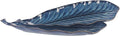 Ceramic Platter Olives Plate Set of 2, Large Serving Trays Salad, Appetizer, Cheese, charcuterie, Biscuits and snacks, Plate for Entertaining, Dishwasher Microwave Safe, Royal blue 17 Inch