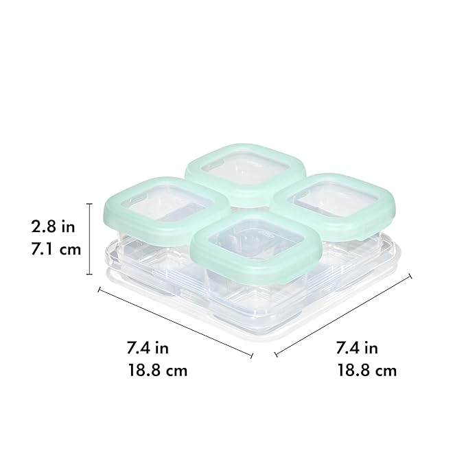 OXO Tot Baby Blocks Food Storage Containers (6 Oz.) - Opal
