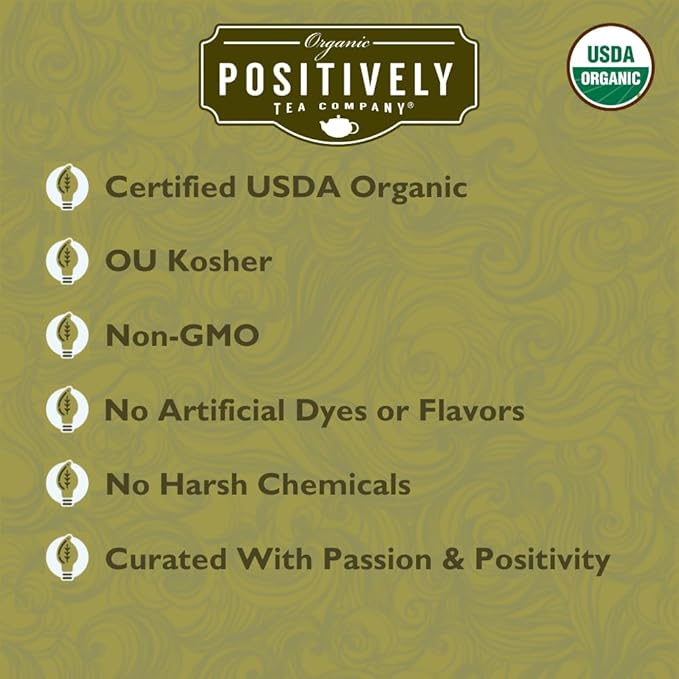 Organic Positively Tea Company, Yerba Mate Tea, (Unsmoked) Loose Leaf, 16 Ounce
