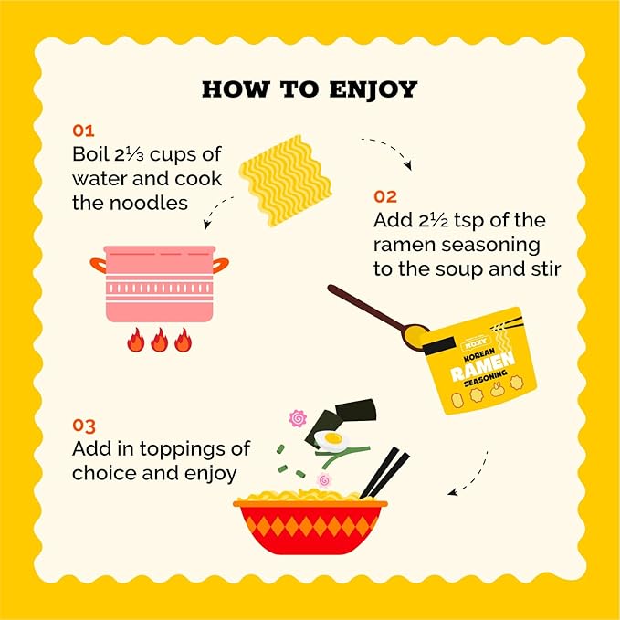 HOXY Journey of Korea "Korean Ramen Seasoning" | Gluten Free, Vegan, No-MSG | Premium Finest Ramen Seasoning Powder | 5.3oz (Chicken)