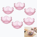 Sakura Sauce Dishes Set, 3.34x1.37 inch Plastic Cherry Blossom Dipping Bowls, 6 Pcs Small Condiment Dishes for Soy Sauce, Sushi, Snacks, and Party Appetizers (Pink)
