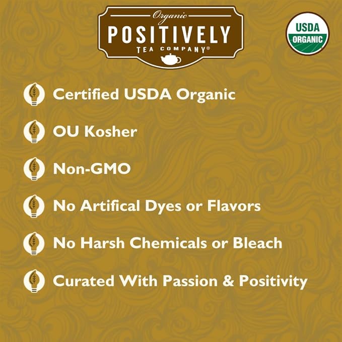 Organic Positively Tea Company, Peach Oolong Tea Bags, 20 Count