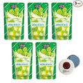 Korean Covenienve Store Drink Pouch Sampler Set - 5 PACK 10 PACK (grape, strawberry, blue lemonade, peach ice tea, shine muscat) + dalgaru mirror (SHINE MUSCAT 5 PACK)