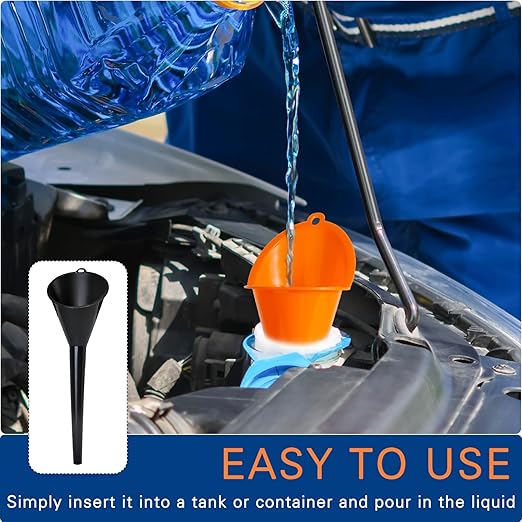5 Quart Oil Jug with Spout Motor Oil Dispenser Oil Measuring Container Automotive Funnels Set Translucent Plastic 2 Pack