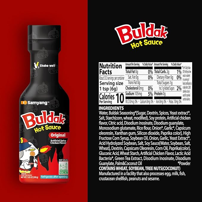 Samyang Buldak Hot Sauce - Original, Korean Spicy Hot Chicken Flavor Sauce [5.57 fl oz (200g) x 1 pack]