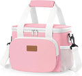 Lifewit Medium Lunch Bag, Insulated Lunch Box, Soft Cooler Cooling Tote for Adult Men Women, Light Pink 12-Can (9L)