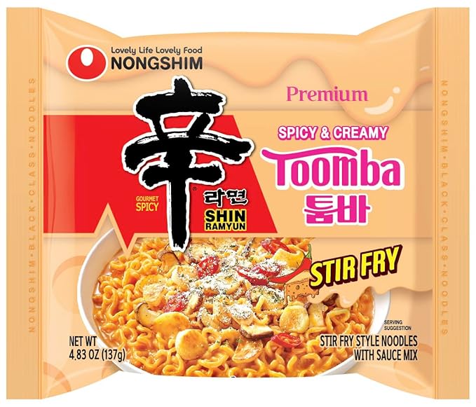 Pinstar Premium Gourmet Spicy Shin Instant Ramen Noodle 8 Flavor Combo - Korean Ramen Set (8 Pack)
