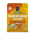 FGO Organic Turmeric Ginger Herbal Tea, 40 Count, Eco-Conscious Tea Bags, Caffeine Free (Pack of 1)