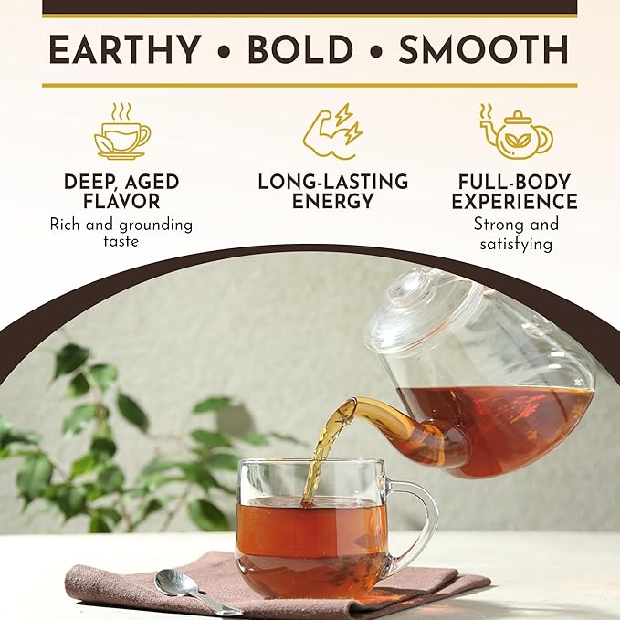 Teavity Puerh Tea Organic Loose Leaf, 12 oz Bag, Certified Organic (340g)