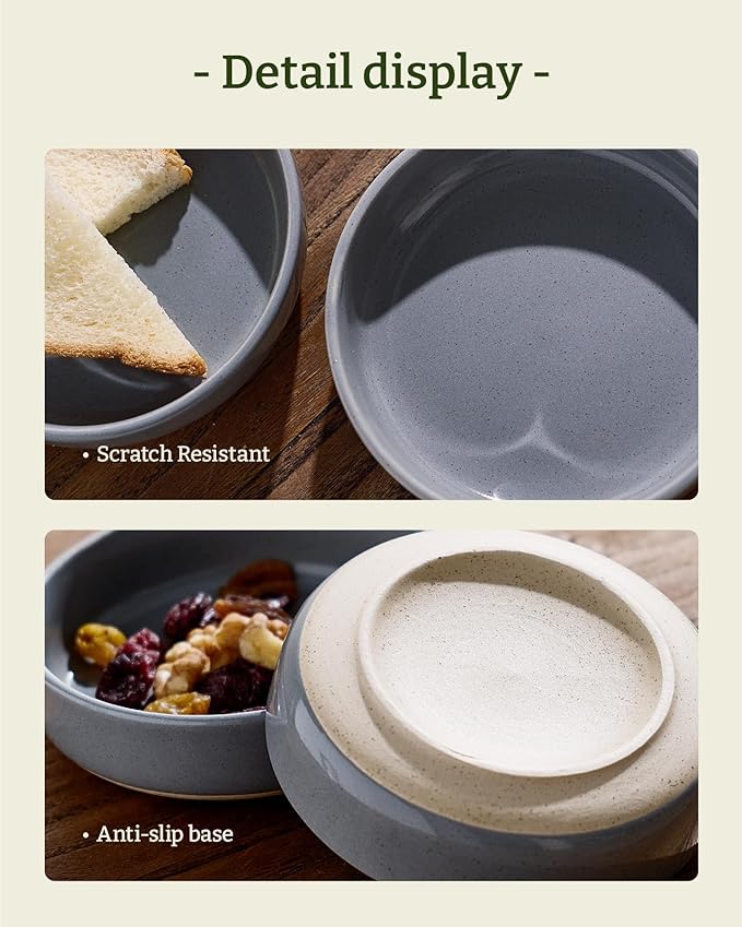 famiware Milkyway Ceramic Soy Sauce Dish, Dipping Bowls Set of 6, Dipping Sauce Bowls/Dishes, 4oz Small Serving Bowls for Side Dishes, Condiment, Sushi, Appetizer, Dessert, Dark Gray