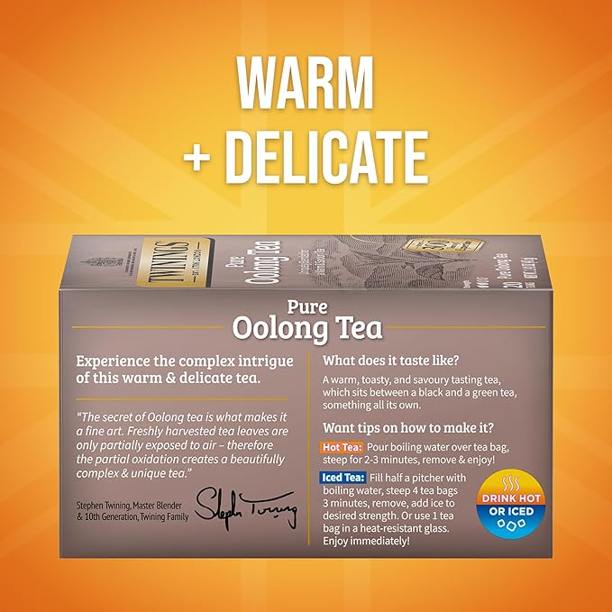 Twinings of London Pure Oolong Tea Bags, 20 Count (Pack of 6)