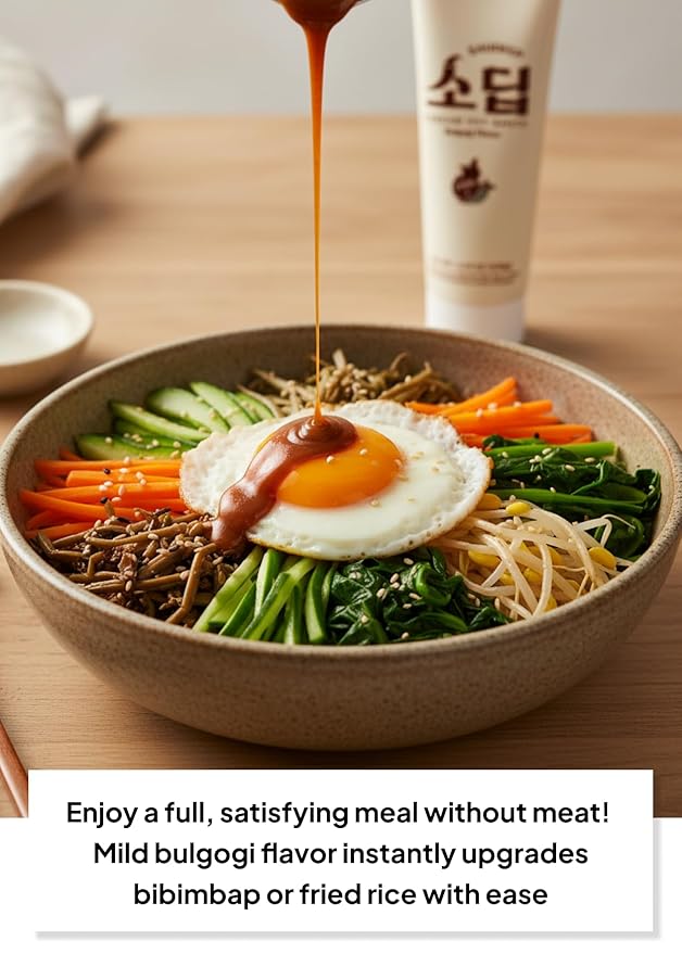Korean Food Saudeep Bulgogi Sauce, Korean-Style Hot Sauce, Sweet & Savory Umami Flavor, Mild Heat, Versatile Sauce for Rice, Noodles & Vegetables, 4.23 oz