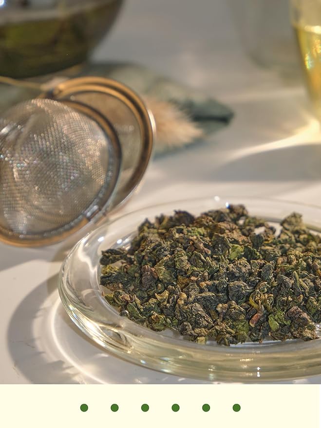 GLDNT Organic Oolong Tea Loose Leaf, Anxi Tie Guan Yin, High Mountain Iron Goddess of Mercy, Smooth Taste, 4oz