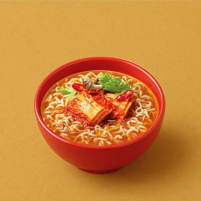 Paldo Fun & Yum Kimchi Ramen Instant Noodles with Soup, Kimchi Based Spicy Broth, Best Oriental Style, Original Korean Ramyun, Spicy Ramen Challenge, K-Food, 김치라면 115g x 8 Pack