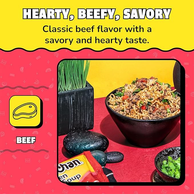 Maruchan Ramen Noodle Soup, Beef Flavor – Japanese-Style Instant Noodles, Quick & Easy Meal for Kids, Students & Busy Families – 3 Oz. (24 Pack)