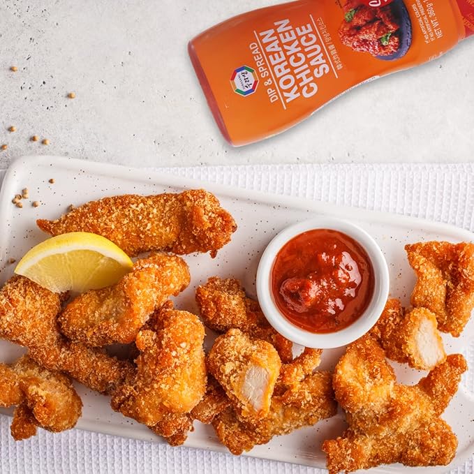 Surasang Korean Fried Chicken Sauce - Yangnyeom Sauce with Gochujang & Sweet Garlic, Spicy Sweet Coating Sauce for Wings, No Artificial Colors or Preservatives - 12.69 oz