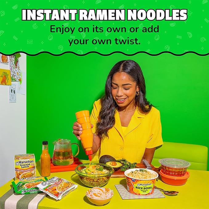 Maruchan Ramen Noodle Soup, Chili Flavor – Japanese-Style Instant Noodles, Quick & Easy Meal for Kids, Students & Busy Families – 3 Oz. (24 Pack)