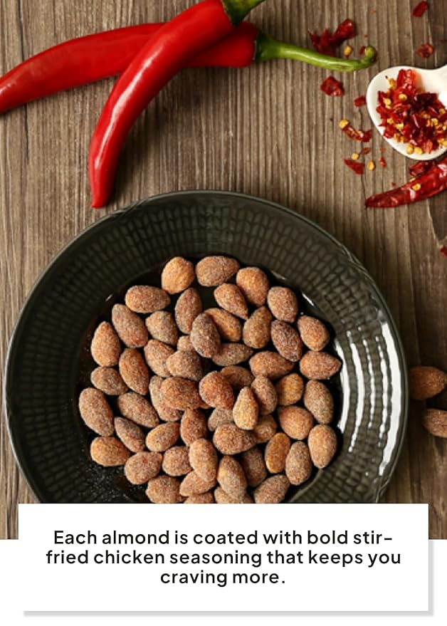 Korean Food Nuts Holic Hot & Spicy Almond, Korean Seasoned Almond Snack, 8 Packs 8.5 oz (1.05 oz Each)