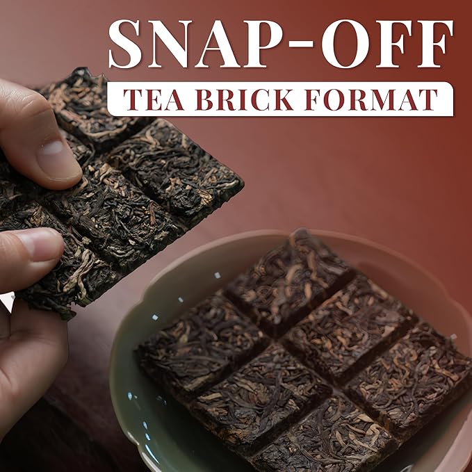 Pu-erh Tea Cake 36g | Brew Once, Drink All Day | Coffee Alternative for Work & Deep Focus | 6 Breakable Pieces, No Tools Needed | Raw (Sheng) Pu-erh Tea | Ancient Tree Tea from Vietnam | Chill Cham Clear