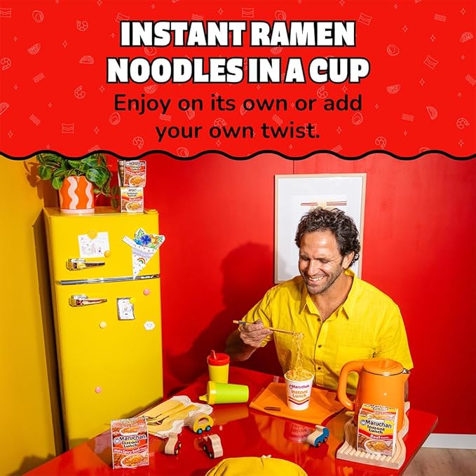 Maruchan Instant Lunch Ramen Noodles, Hot & Spicy Beef Flavor – Japanese-Style Instant Noodle Soup, Easy Meal Ready in 3 Minutes – 2.25 Oz. (12 Pack)