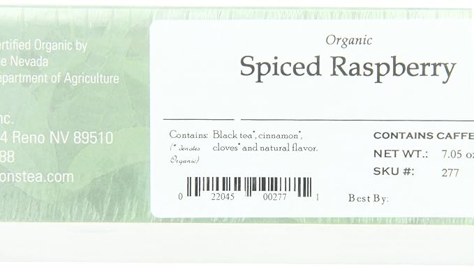 Davidson's Organics, Spiced Raspberry, 100-count Unwrapped Tea Bags