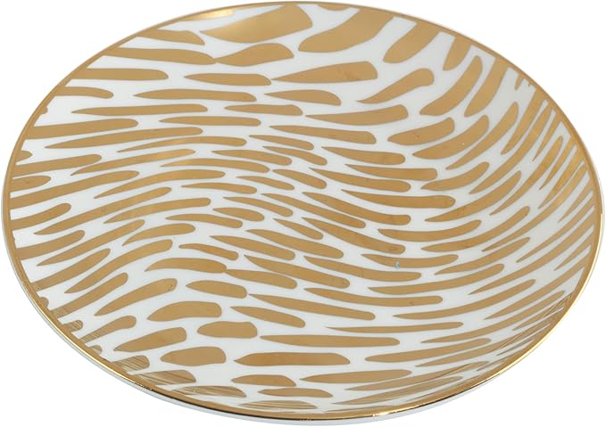 Certified International Matrix Gold Plated 6" Luncheon/Canape Plates, Set of 6 Assorted Designs