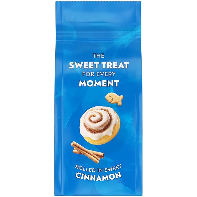Goldfish Grahams Cinnamon Roll Baked Snack Crackers, 6.6 Oz Bag (Pack of 2)