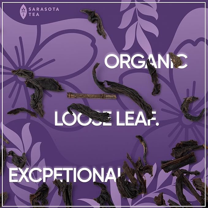 Organic Earl Grey Loose Leaf Black Tea | USDA Organic Bergamot Black Tea | Premium Full Leaf | 1 lb Bulk Bag (16 oz) | Smooth Citrus Aroma | Hot or Iced | Non-GMO