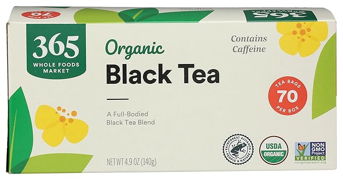 365 by Whole Foods Market, Organic Black Tea, Single-Serve Tea Bags, 70 Count