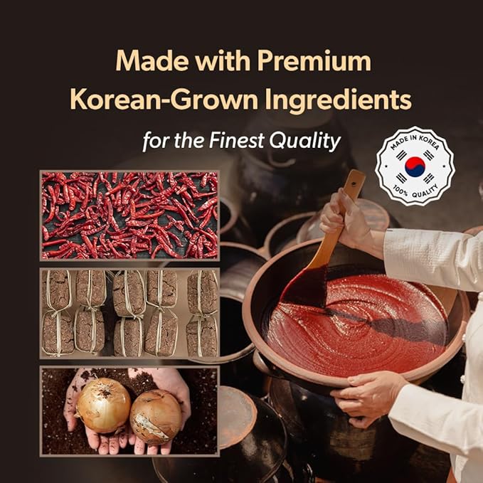 HELLO KFOOD JEONSUYEON Korean Fermented Chili Paste Gochujang 한국산 고추장 350g (12.3 oz) – Made with 100% Korean Ingredients
